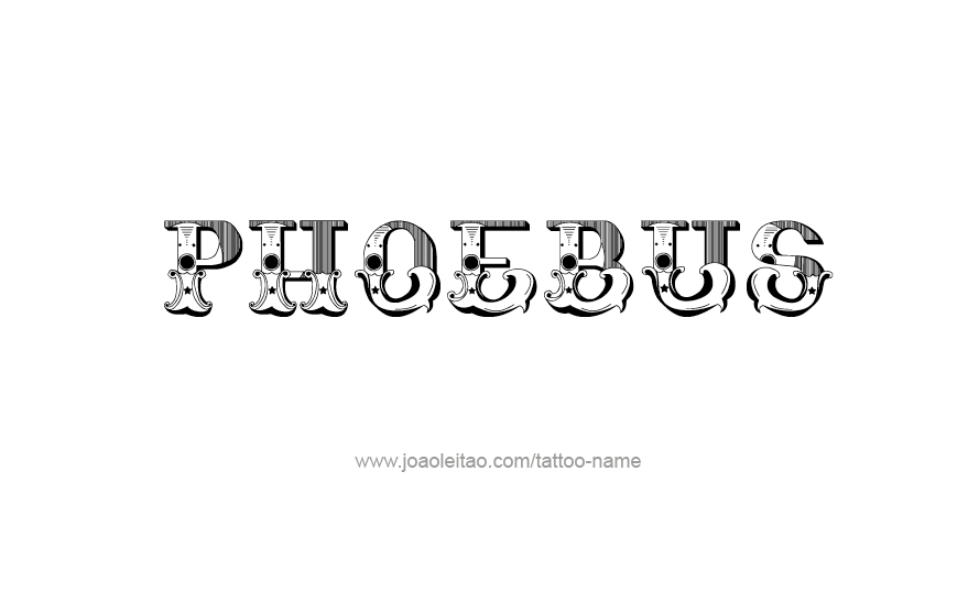 Tattoo Design Mythology Name Phoebus   