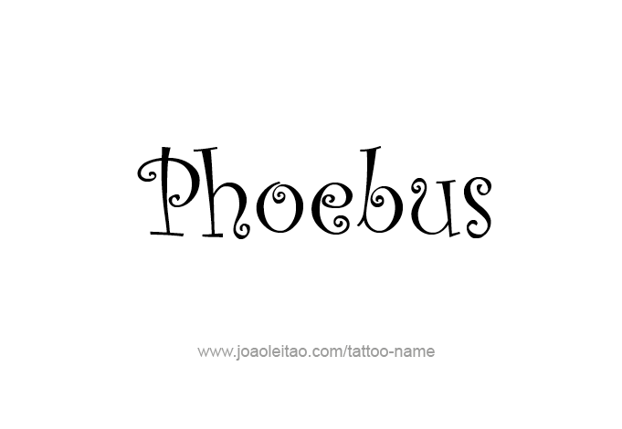 Tattoo Design Mythology Name Phoebus   