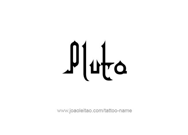 Tattoo Design Mythology Name Pluto   