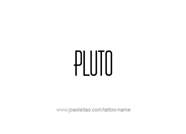 Tattoo Design Mythology Name Pluto   