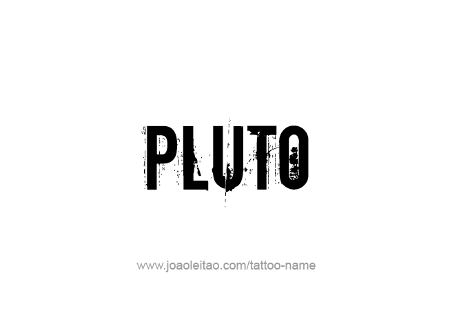 Tattoo Design Mythology Name Pluto   