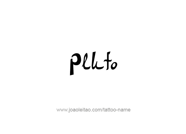 Tattoo Design Mythology Name Pluto   