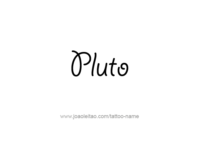 Tattoo Design Mythology Name Pluto   