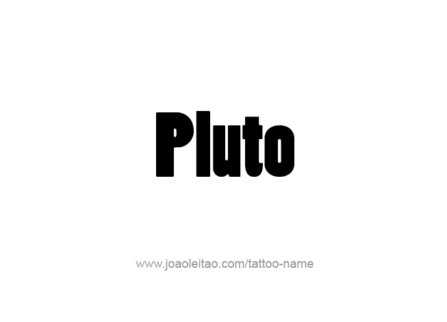 Tattoo Design Mythology Name Pluto   