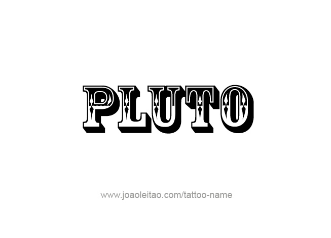 Tattoo Design Mythology Name Pluto   