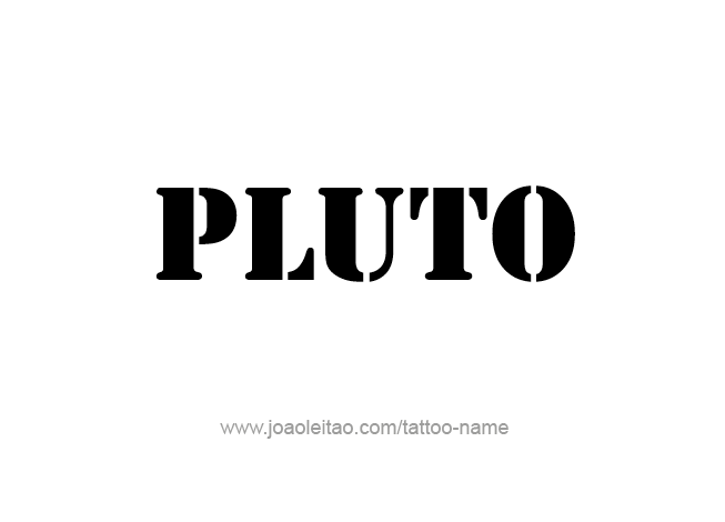 Tattoo Design Mythology Name Pluto   