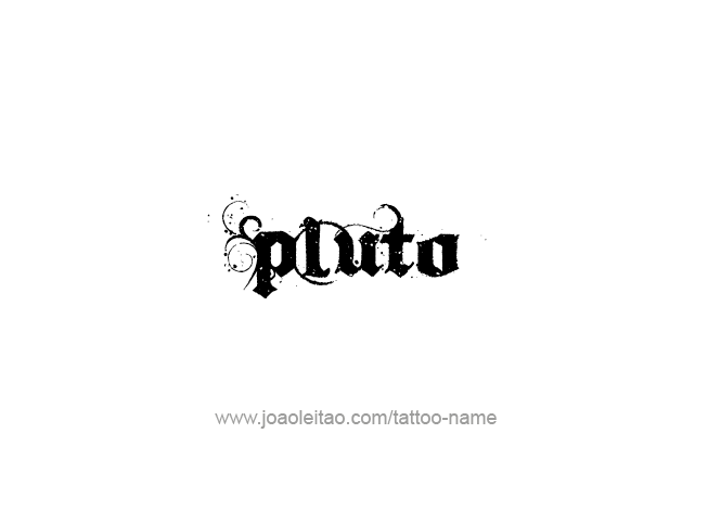 Tattoo Design Mythology Name Pluto   