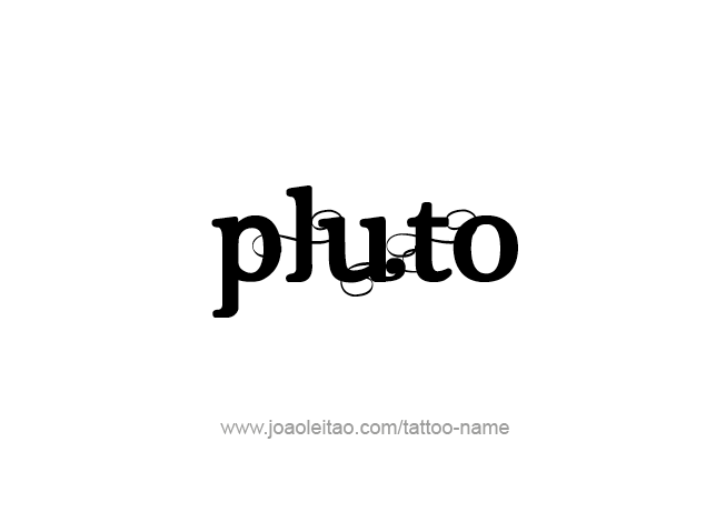 Tattoo Design Mythology Name Pluto   