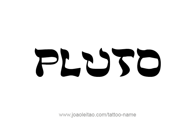 Tattoo Design Mythology Name Pluto   