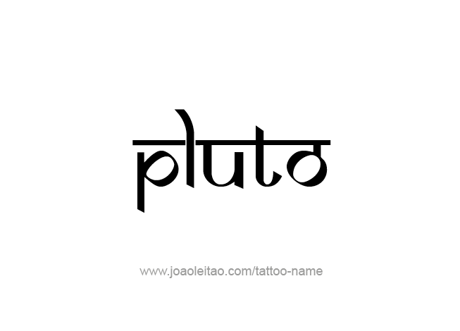 Tattoo Design Mythology Name Pluto   