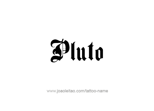 Tattoo Design Mythology Name Pluto   