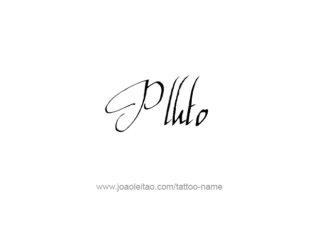 Tattoo Design Mythology Name Pluto   