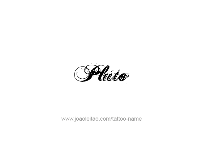 Tattoo Design Mythology Name Pluto   