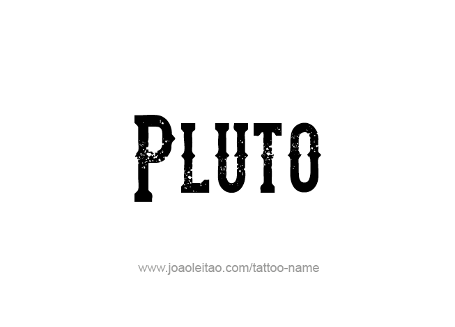 Tattoo Design Mythology Name Pluto   