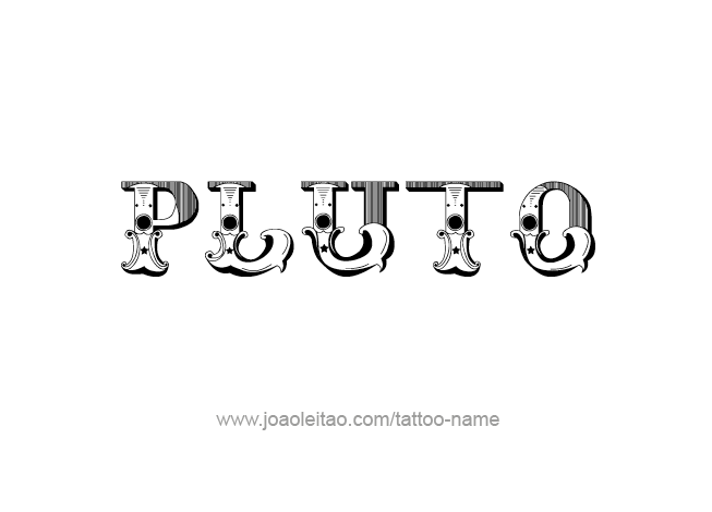 Tattoo Design Mythology Name Pluto   