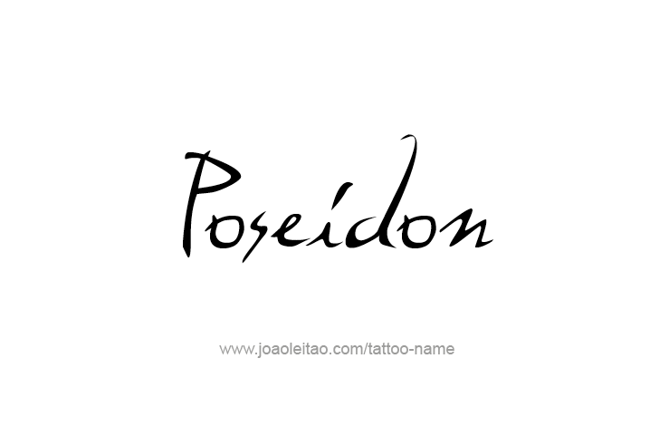 Tattoo Design Mythology Name Poseidon   