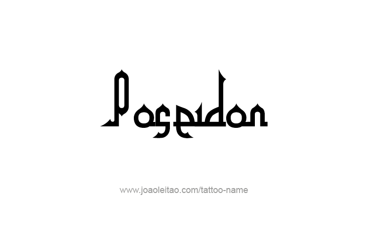 Tattoo Design Mythology Name Poseidon   