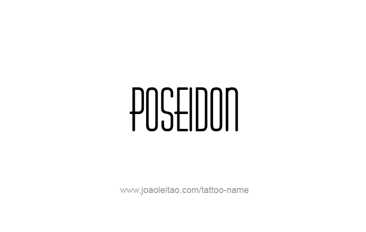 Tattoo Design Mythology Name Poseidon   