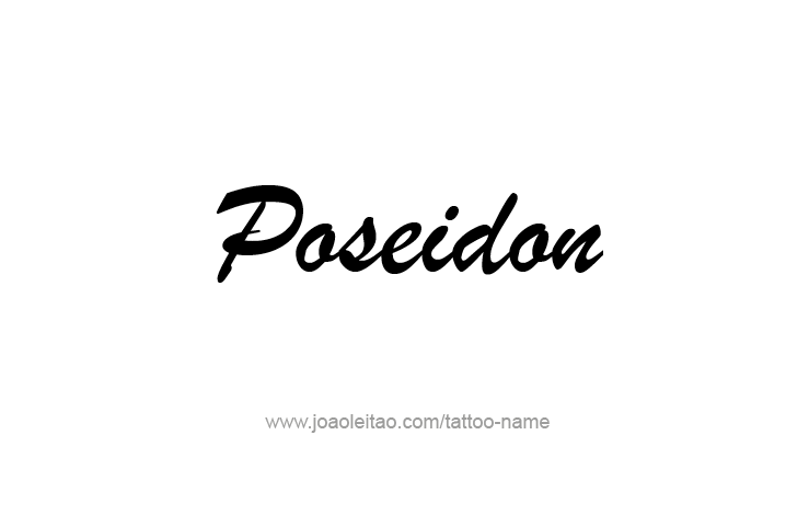 Tattoo Design Mythology Name Poseidon   