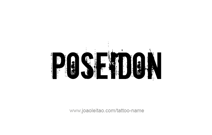 Tattoo Design Mythology Name Poseidon   