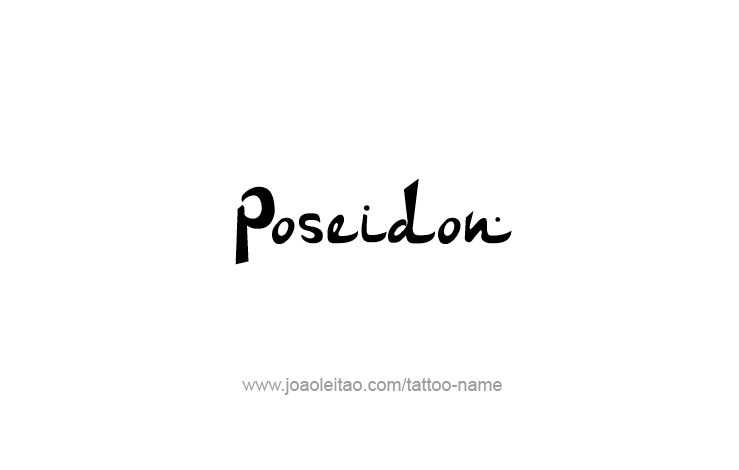 Tattoo Design Mythology Name Poseidon   