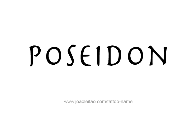 Tattoo Design Mythology Name Poseidon   