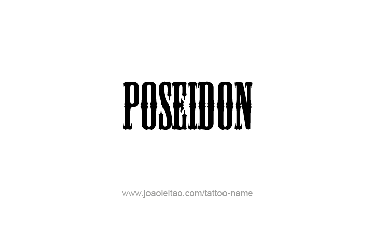 Tattoo Design Mythology Name Poseidon   