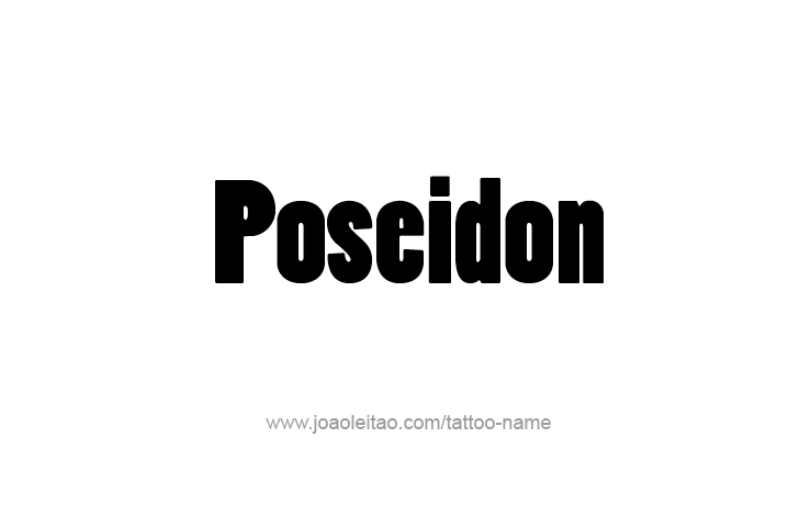 Tattoo Design Mythology Name Poseidon   