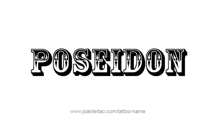 Tattoo Design Mythology Name Poseidon   