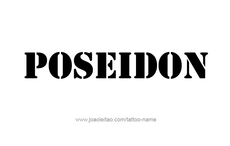 Tattoo Design Mythology Name Poseidon   