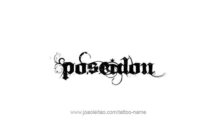 Tattoo Design Mythology Name Poseidon   