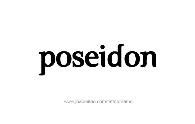 Tattoo Design Mythology Name Poseidon   