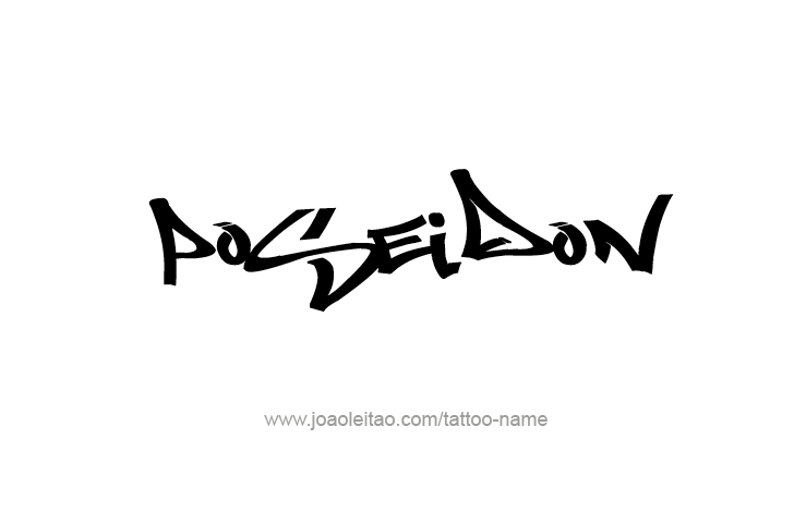 Tattoo Design Mythology Name Poseidon   