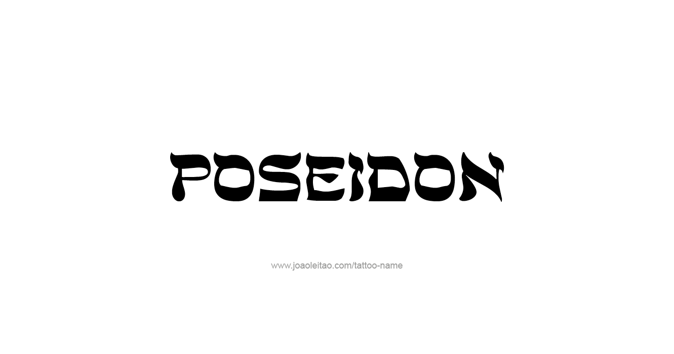 Tattoo Design Mythology Name Poseidon   