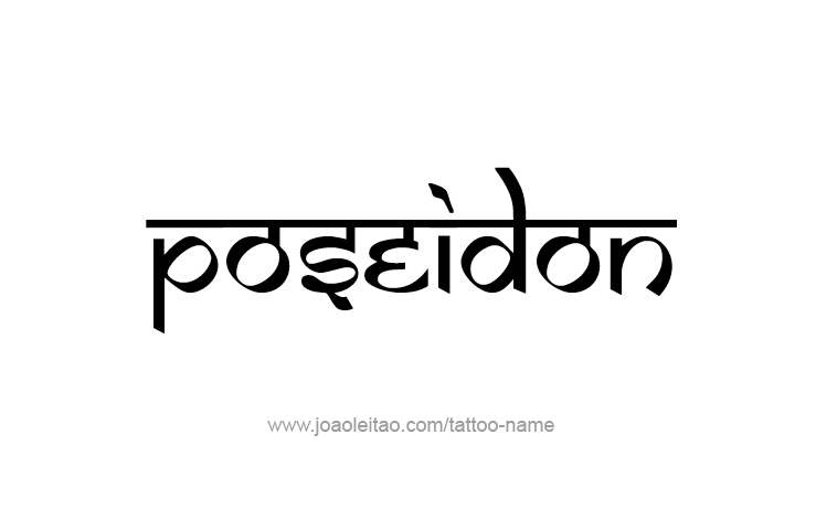 Tattoo Design Mythology Name Poseidon   