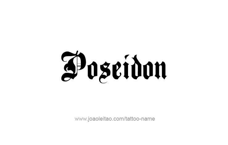 Tattoo Design Mythology Name Poseidon   