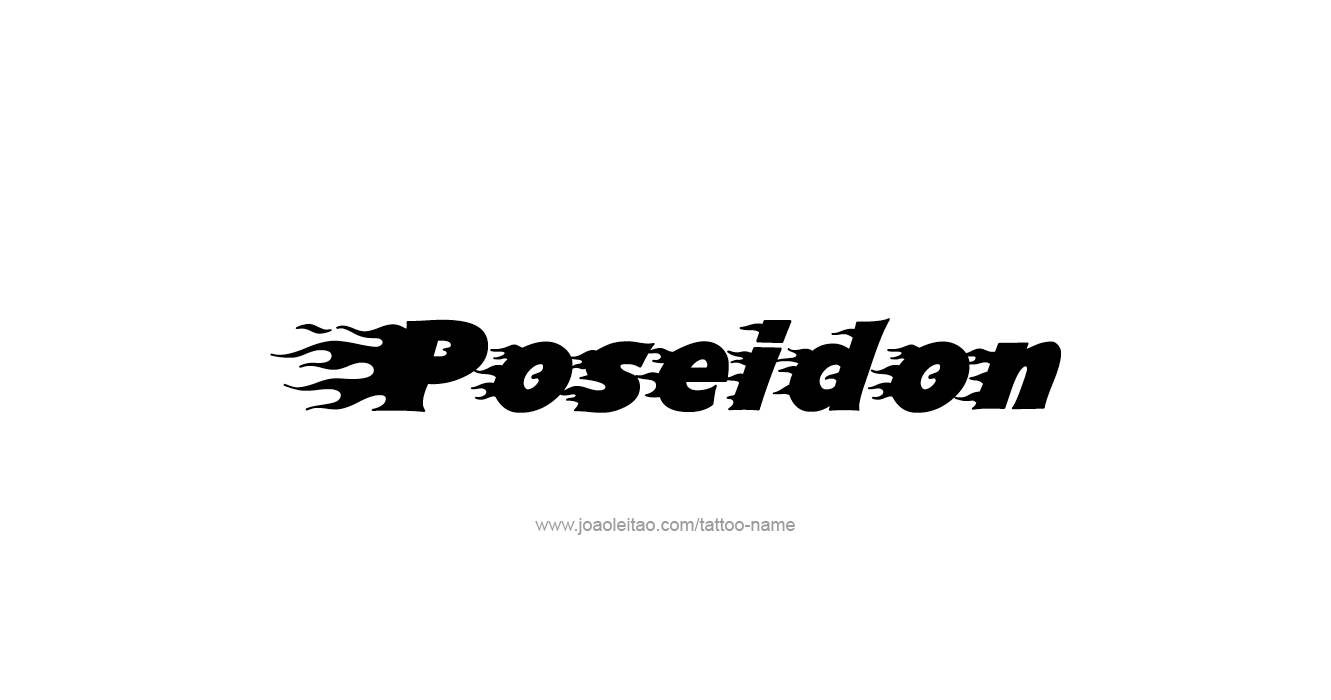 Tattoo Design Mythology Name Poseidon   