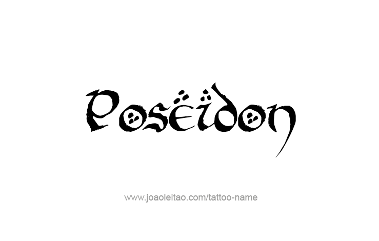 Tattoo Design Mythology Name Poseidon   