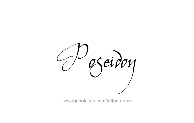 Tattoo Design Mythology Name Poseidon   