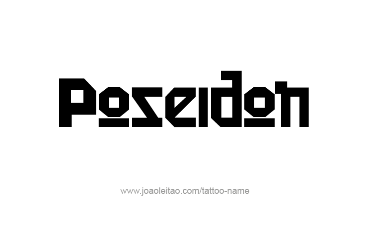 Tattoo Design Mythology Name Poseidon   