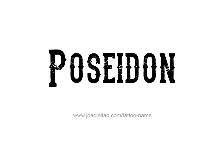 Tattoo Design Mythology Name Poseidon   