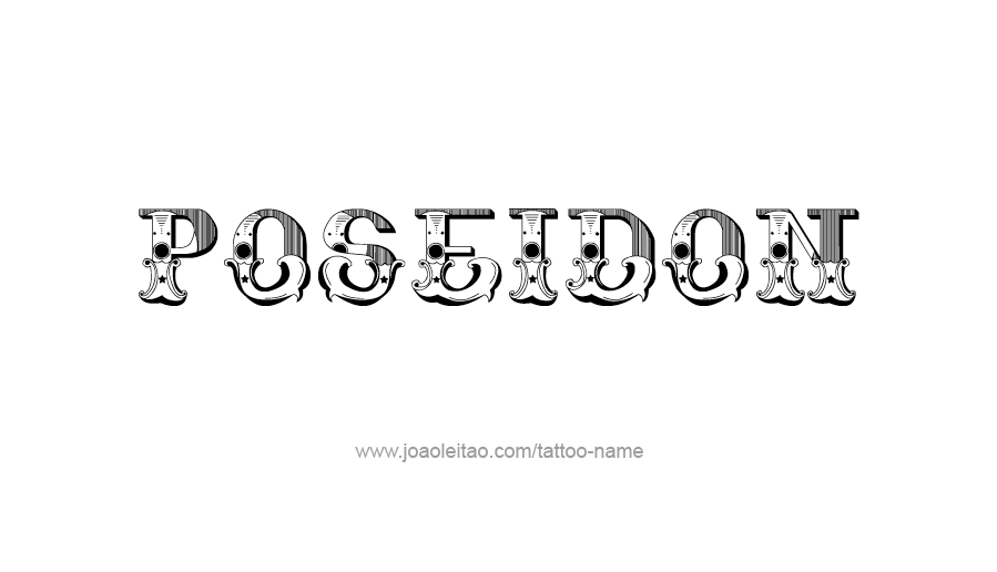 Tattoo Design Mythology Name Poseidon   