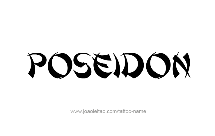 Tattoo Design Mythology Name Poseidon