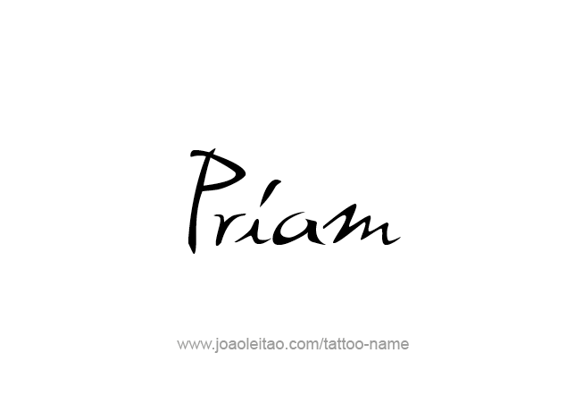 Tattoo Design Mythology Name Priam   