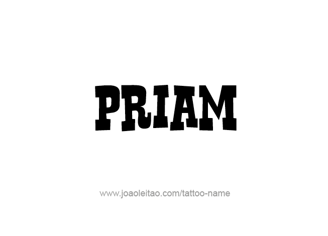 Tattoo Design Mythology Name Priam   