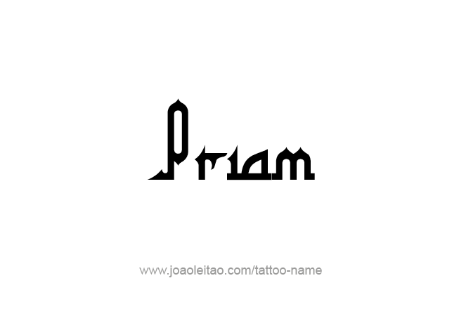 Tattoo Design Mythology Name Priam   