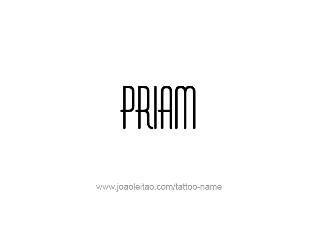 Tattoo Design Mythology Name Priam   