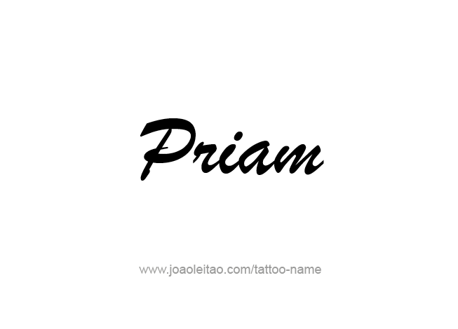 Tattoo Design Mythology Name Priam   