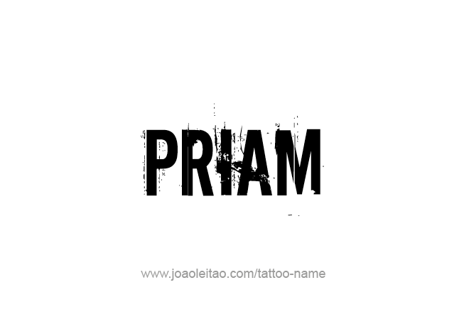 Tattoo Design Mythology Name Priam   