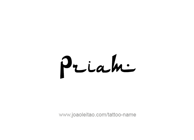 Tattoo Design Mythology Name Priam   